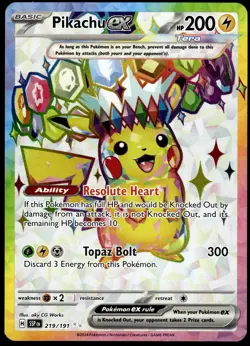 Pikachu ex 219/191 SV Surging Sparks Pokemon [NM] - Image 1