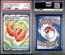 2025 POKEMON MEG EN-MEGA EVOLUTION ULTRA RARE #167 BUDDY-BUDDY POFFIN PSA 10 - Image 3