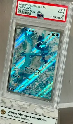 **PSA MINT 9** (2025) Pokemon JTG EN "ARTICUNO" Illustration Rare (#161) HOLO - Image 2