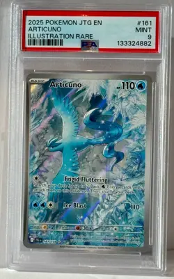 **PSA MINT 9** (2025) Pokemon JTG EN "ARTICUNO" Illustration Rare (#161) HOLO - Image 3