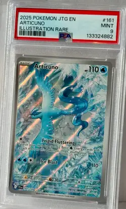 **PSA MINT 9** (2025) Pokemon JTG EN "ARTICUNO" Illustration Rare (#161) HOLO - Image 4