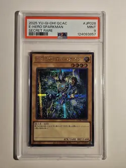 Yu-Gi-Oh PSA 9 E-HERO Sparkman Quarter Century Art Collection (QCAC) Secret Rare - Image 1
