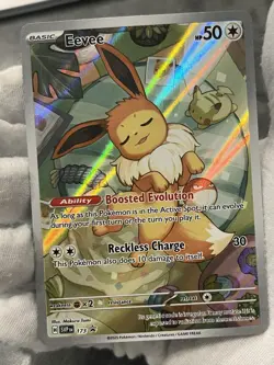 Pokemon TCG Eevee 173 Scarlet & Violet Promo Card Holo LP - Image 3