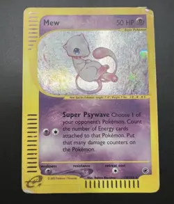 Pokemon Card- Mew-Expedition-Holo-19/165-Rare-ENG-POOR - Image 1