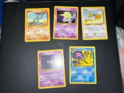 Lot Of 5 Pokemon Cards 1999 Machop, Doduo, Gastly, Drowzee, Tentacruel - Image 1
