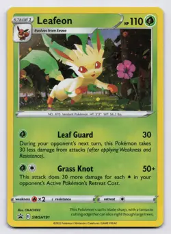Leafeon Holofoil Promo SWSH: Sword & Shield Promo Cards SWSH191 NM - Image 1