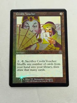 MTG FOIL Credit Voucher Mercadian Masques Magic the Gathering - Image 1