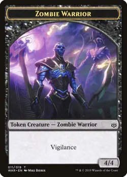 Zombie Warrior Token - #11 (Vigilance) - War of the Spark - NM MTG - Image 1