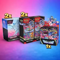 Chaos Rising Pokemon Center ETB x2 + Booster Box + Booster Bundle x2 Preorder - Image 1