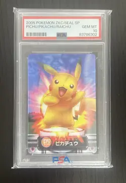 2003 Pokemon Zukan Pichu/Pikachu/Raichu Evolution Line Lenticular PSA 10 Gem MT - Image 1