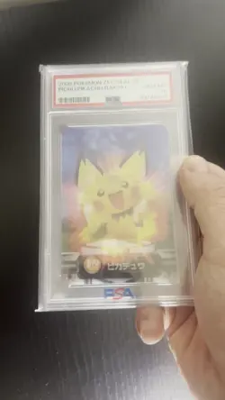 2003 Pokemon Zukan Pichu/Pikachu/Raichu Evolution Line Lenticular PSA 10 Gem MT - Image 2