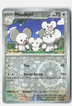 Maushold Reverse Holo 161/198 Uncommon Scarlet & Violet Pokemon Near Mint - Image 1