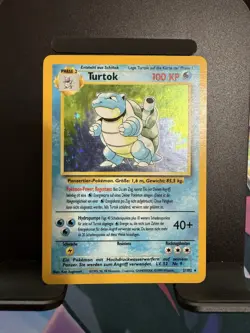 Pokemon Blastoise Turtok Base Set German *MP* 2/102 Holo WOTC 1999 - Image 1