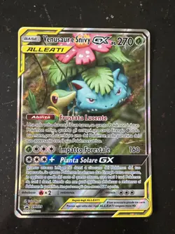 Venusaur & Snivy GX SM229 Full Art Tag Team Pokemon ITA NM - Image 2