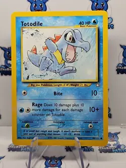 Totodile 80/111 Neo Genesis Pokemon LP - Image 1