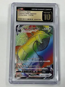 2020 POKEMON #114 SALAMANCE VMAX CGC PRISTINE 10 INFINITY ZONE - Image 1