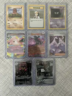 Pokemon 8 Card Lot Diglett, Gastly, Mega Clefable EX Salazzle EX, perfect order. - Image 1