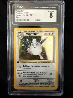 CGC 8 Wigglytuff 1999 Jungle 1st Edition 16/64 Holo Pokemon Card - Image 1