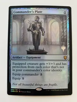 Commander’s Plate *FOIL* PROMO CMR MTG NM/MT PW Stamp Combine Ship -TCGshowcase- - Image 1