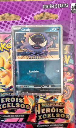 Pokemon TCG Ascended Heroes 3 pack blister Gastly Promo - Portuguese BR - Image 2
