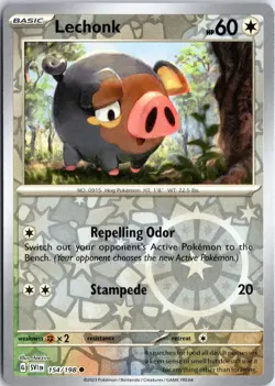 LECHONK 154/198 COMMON SCARLET & VIOLET POKEMON REVERSE HOLO NM - Image 1
