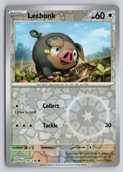 LECHONK 155/198 COMMON SCARLET & VIOLET POKEMON REVERSE HOLO NM - Image 1