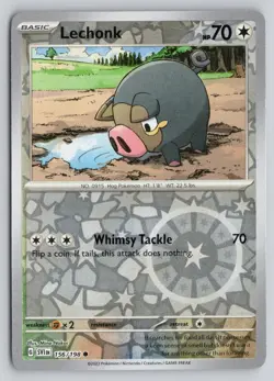 LECHONK 156/198 COMMON SCARLET & VIOLET POKEMON REVERSE HOLO NM - Image 1
