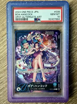 One Piece TCG PSA 10 Boa Hancock Alternate Art OP07 #038 (2024 / GEM MT) - Image 1