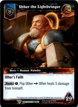 Uther the Lightbringer Alt Art World of Warcraft TCG WOW - Image 1