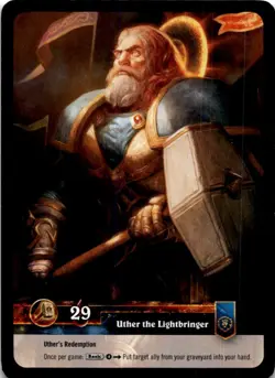 Uther the Lightbringer Alt Art World of Warcraft TCG WOW - Image 2