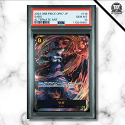 One Piece Card Jap - Sabo Alt Art #118 - OP07 500 Years into the Future - PSA 10 - Image 1