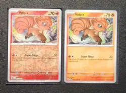 2x Vulpix 037/165 (1 reverse holo) Pokemon card SV 151 common NM - Image 1