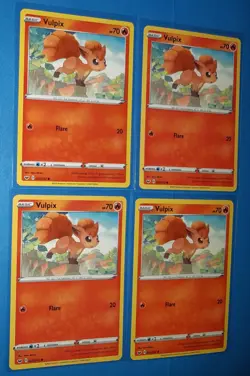 4x Vulpix 022/202 22/202 Pokemon card Sword & Shield common NM - Image 1