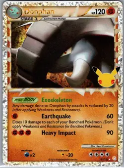 Donphan (Prime) 107/123 Celebrations: Classic Collection - Pokemon Card - NM - Image 1