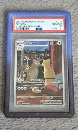 Pokemon Card Persian 078/064 Shrouded Fable Holo Illustration Rare Graded PSA 10 - Image 1