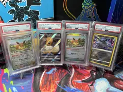 lot of 4 Graded PSA 9 Pokemon Eevee Cards- Stamped/Promos/Master ball - Image 1