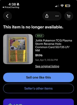 Joltik Pokemon Plasma Storm Reverse Holo 50/135 ✨🔥SHIPS FAST💨+FREE GIFT🎁 - Image 2