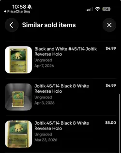 Joltik 45/114 Black & White Reverse Holo Pokemon✨🔥SHIPS FAST💨+FREE GIFT🎁LP📈 - Image 2