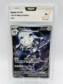 PCA 10 Carte Pokemon Steelix AR 150/132 MEG Mega-Evolution FR - Image 2