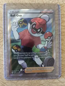 Pokemon TCG Shining Fates Holo Ball Guy Full Art Trainer 065/072 Ultra Rare NM - Image 1