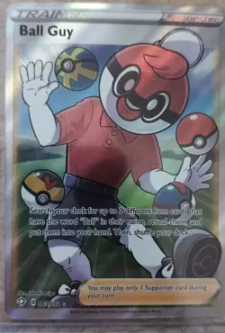 Pokemon TCG Shining Fates Holo Ball Guy Full Art Trainer 065/072 Ultra Rare NM - Image 2