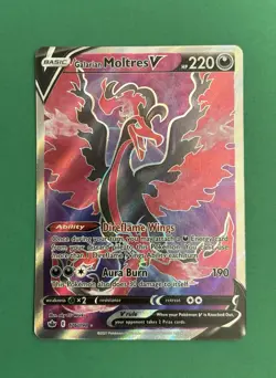 Pokemon TCG - Galarian Moltres V (Full Art) SWSH06: Chilling Reign 176/198 - Image 1