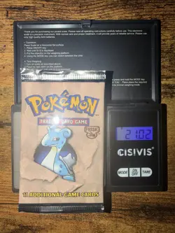Pokemon Fossil Booster Pack Unlimited factory sealed. 21.02g Heavy - Image 1