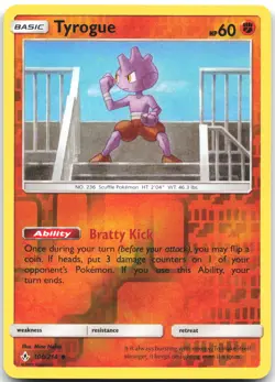 Tyrogue 100/214 Uncommon Unbroken Bonds Pokemon Reverse Holo Near Mint - Image 1
