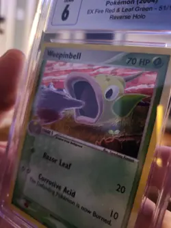 2004 Pokemon EX FireRed LeafGreen Weepinbell Rev Holo PSA CGC 6 51/112 - Image 2
