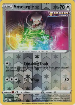 Smeargle 209/264 Common Fusion Strike Pokemon Reverse Holo Near Mint - Image 1
