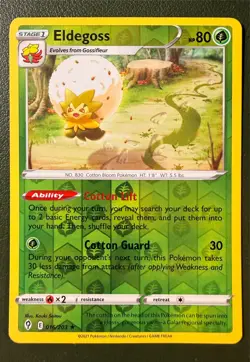 Pokemon TCG Eldegoss 16/203 Evolving Skies SWSH7 Reverse Holo LP - Image 1