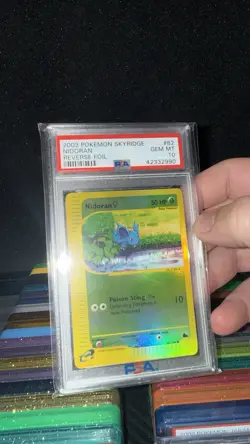 2003 Pokemon Nidoran #82 Skyridge Reverse PSA 10 Gem Mint Pop 17 - Image 1