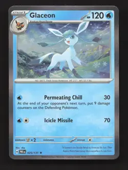 Glaceon 025/131 Holo Rare SV: Prismatic Evolutions Pokemon Holo Near Mint - Image 1