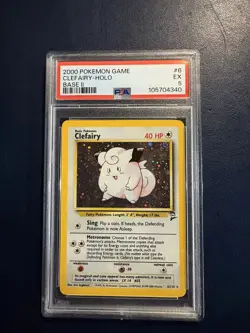 2000 Pokemon Base Set II - #06 Clefairy-Holo PSA 5 - Image 1